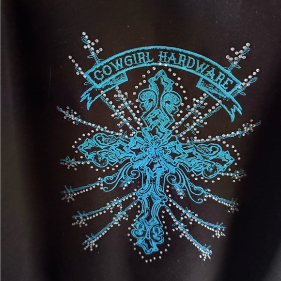 Cowgirl Hardware Brown Zip up Hoodie - Picture 3 of 5